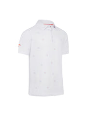 Classic Foulard Print Polo In Bright White