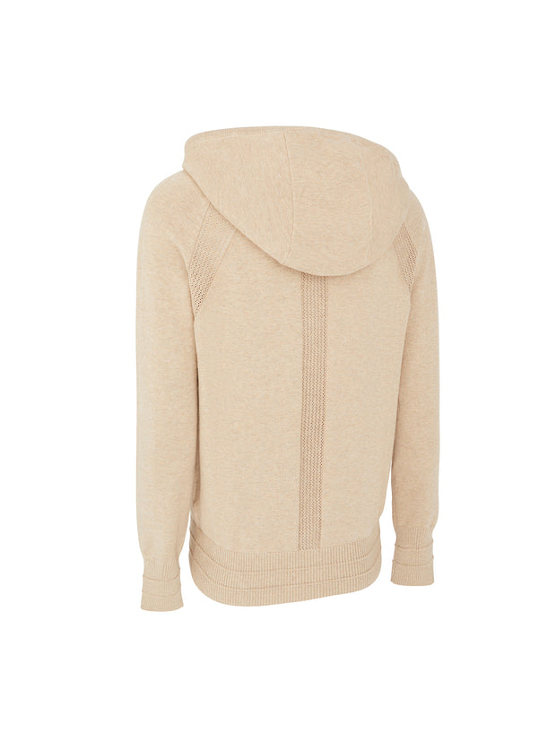Women's Space Dye Heather Hooded Sweater In Chinchilla