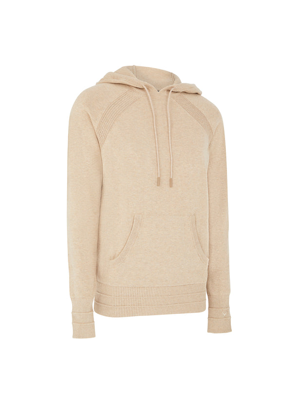 Women's Space Dye Heather Hooded Sweater In Chinchilla