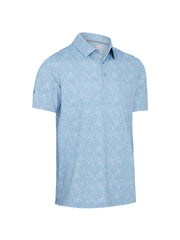 All Over Abstract Print Polo In Infinity