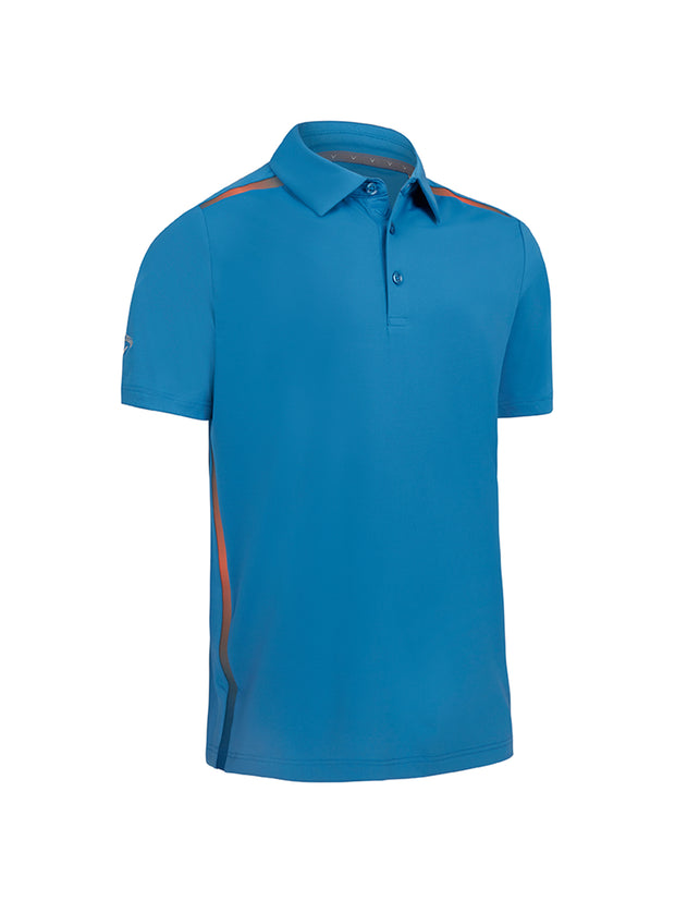 Performance Colour Block Polo In Vallarta Blue