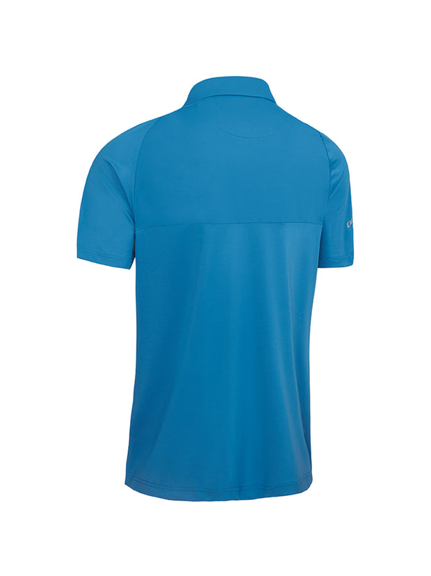 Performance Colour Block Polo In Vallarta Blue