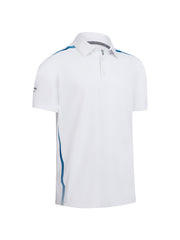 Performance Colour Block Polo In Bright White