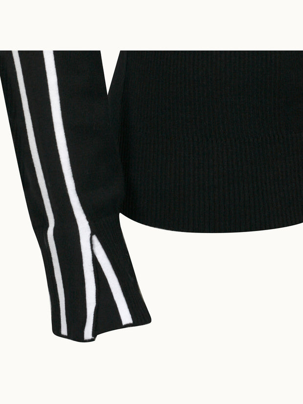Striped Women's Sweater In Black