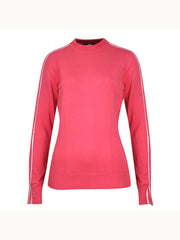 Striped Women's Sweater In Fruit Dove