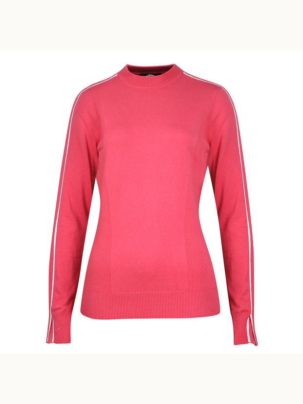 Striped Women's Sweater In Fruit Dove