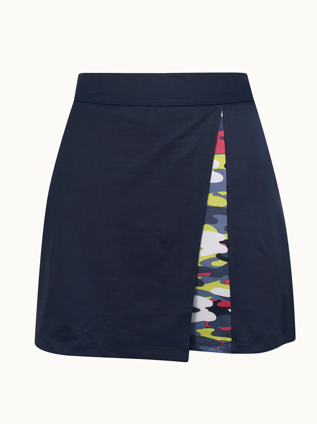 Camo Wrap Women's Skort In Peacoat