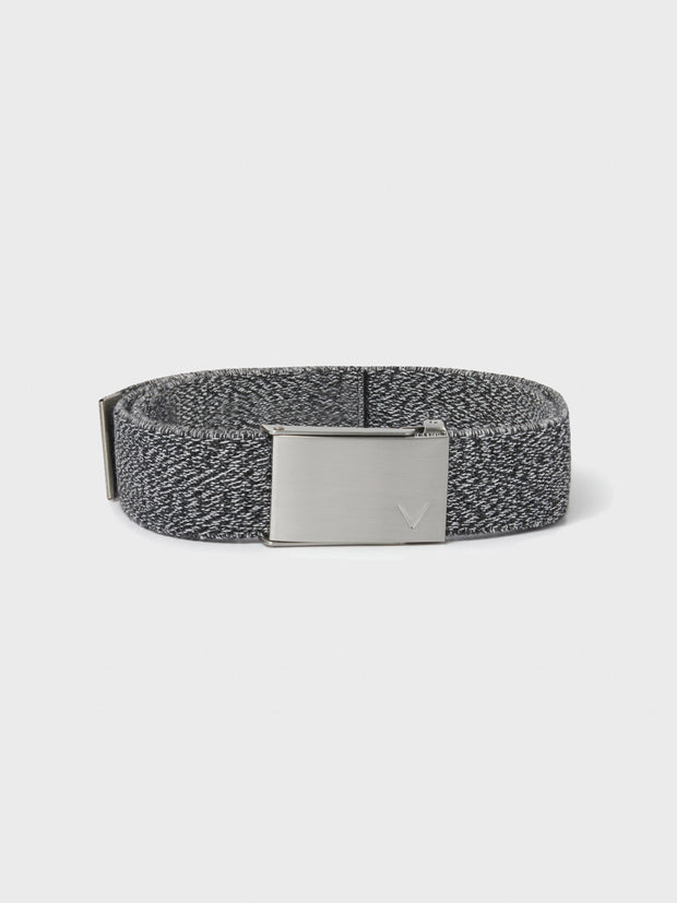 Women's Stretch Webbed Belt In Black Heather