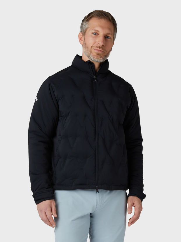 Men's Chevron Welded Quilted Jacket In Caviar