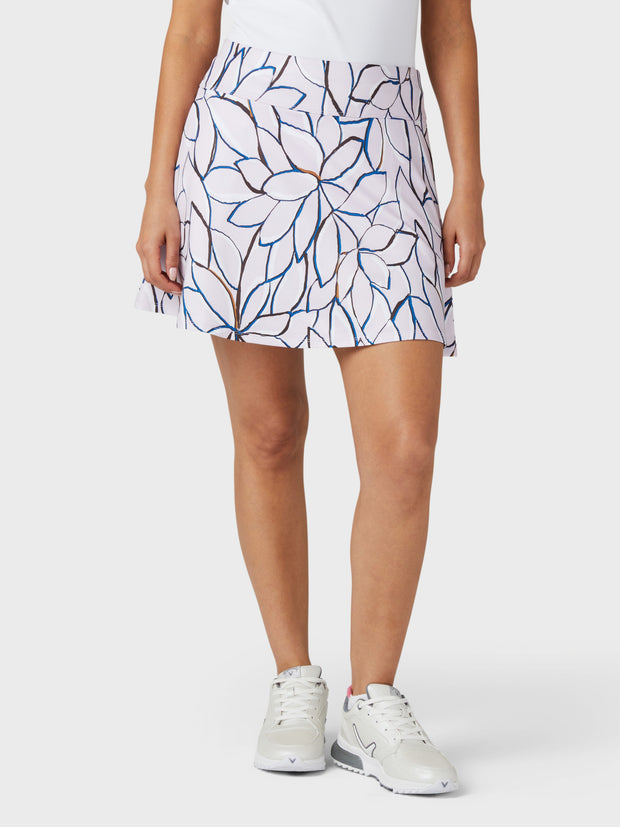 Women's Linear Floral Flounce Skort In Pink Nectar
