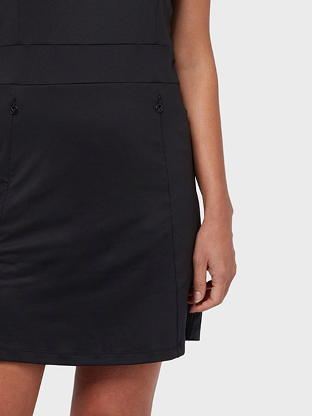 V-Neck Women's Dress In Caviar