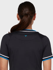 V-Neck Women's Dress In Caviar
