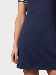 V-Neck Women's Dress In Peacoat