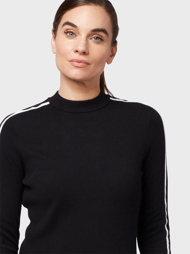Striped Women's Sweater In Black