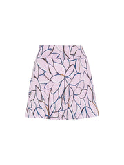 Women's Linear Floral Flounce Skort In Pink Nectar