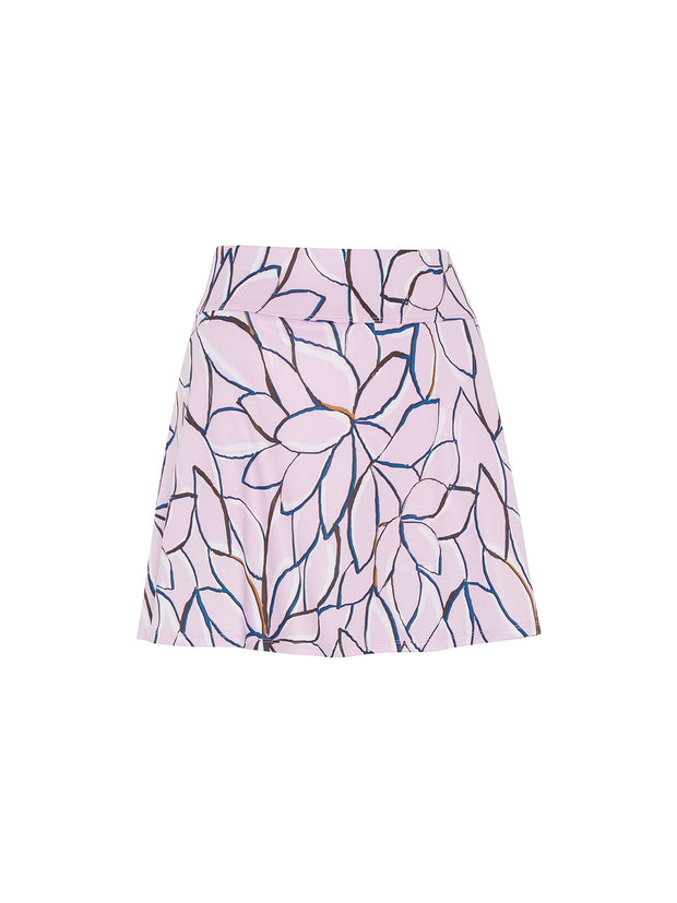 Women's Linear Floral Flounce Skort In Pink Nectar