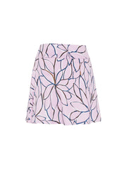 Women's Linear Floral Flounce Skort In Pink Nectar