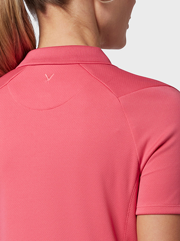 Swing Tech Women's Polo In Fruit Dove