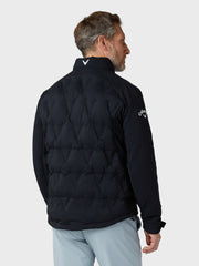 Men's Chevron Welded Quilted Jacket In Caviar