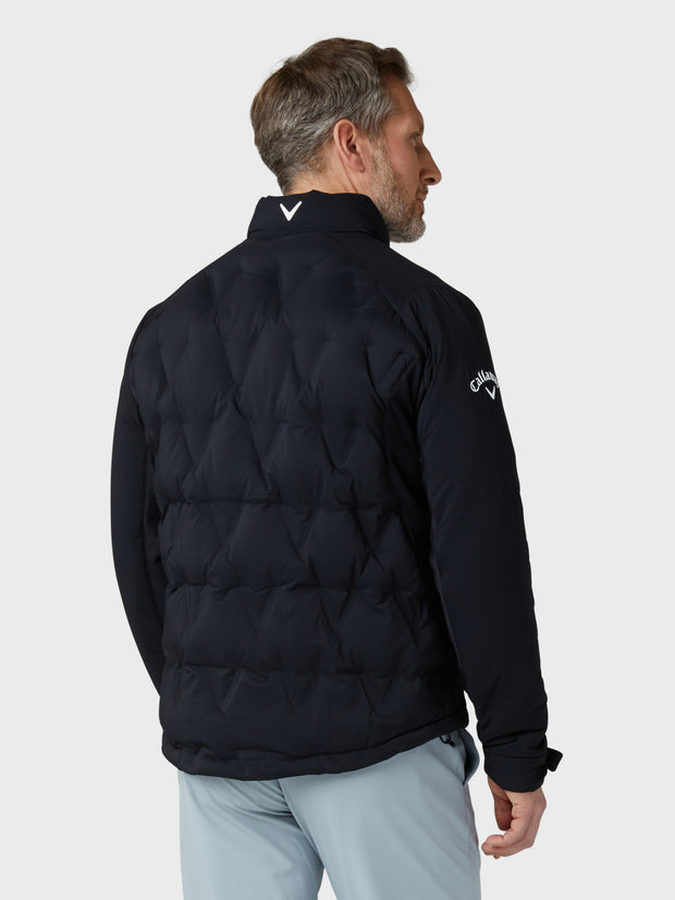 Men's Chevron Welded Quilted Jacket In Caviar