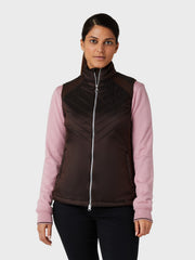 Women's Chev Primaloft Quilted Gilet In Chicory Coffee