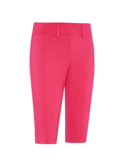 Women's Pull-On Stretch Tech Bermuda Golf Shorts In Pink Peacock