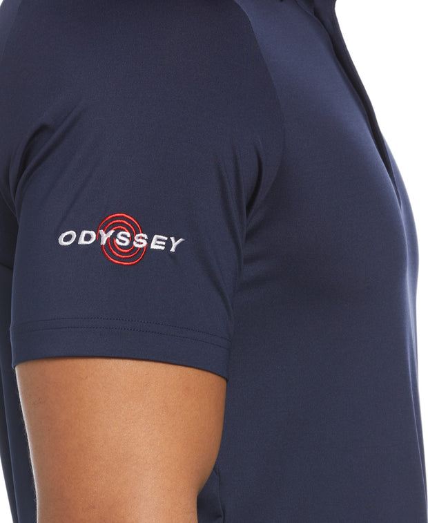 Short Sleeve Odyssey Block Polo Shirt In Peacoat