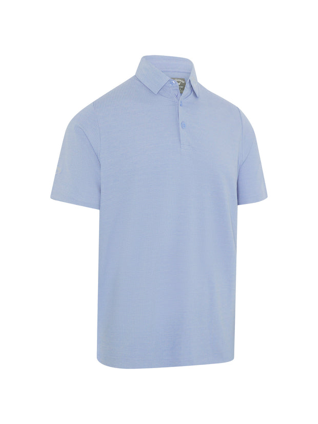 Ventilated Classic Jacquard Polo In Chambray