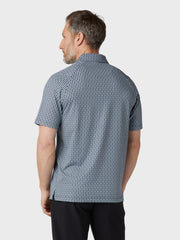Men's Chev And Ball All Over Print Polo In Caviar