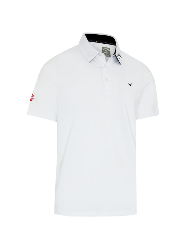 Short Sleeve Odyssey Block Polo Shirt In Bright White