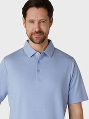 Ventilated Classic Jacquard Polo In Chambray