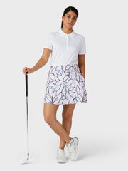 Women's Linear Floral Flounce Skort In Pink Nectar