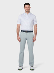 All Over Chev Printed Polo In Bright White