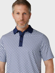 Men's Hedgehog Geo Print Polo In Peacoat