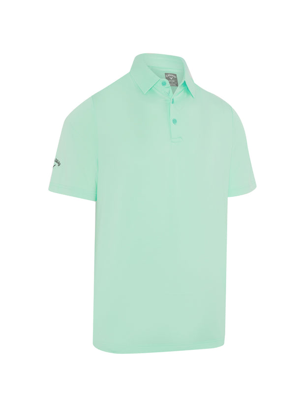 Solid Swing Tech Short Sleeve Golf Polo Shirt In Limpet Shell