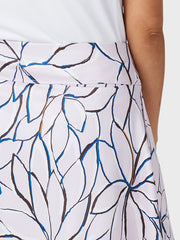 Women's Linear Floral Flounce Skort In Pink Nectar