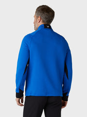 Men's Midweight Textured 1/4 Zip Fleece In Lapis Blue