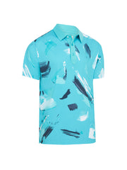 X Series Outside The Lines Print Polo In Baltic