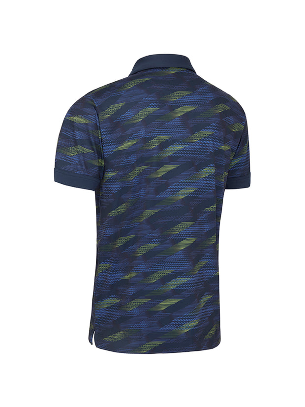 X Series All Over Active Textured Print Polo In Navy Blazer