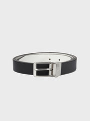 Women's Reversible Sleek Modern Belt In Caviar/White