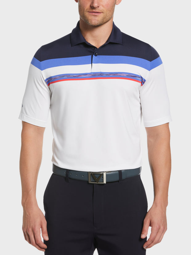 Space Dye Block Polo In Peacoat