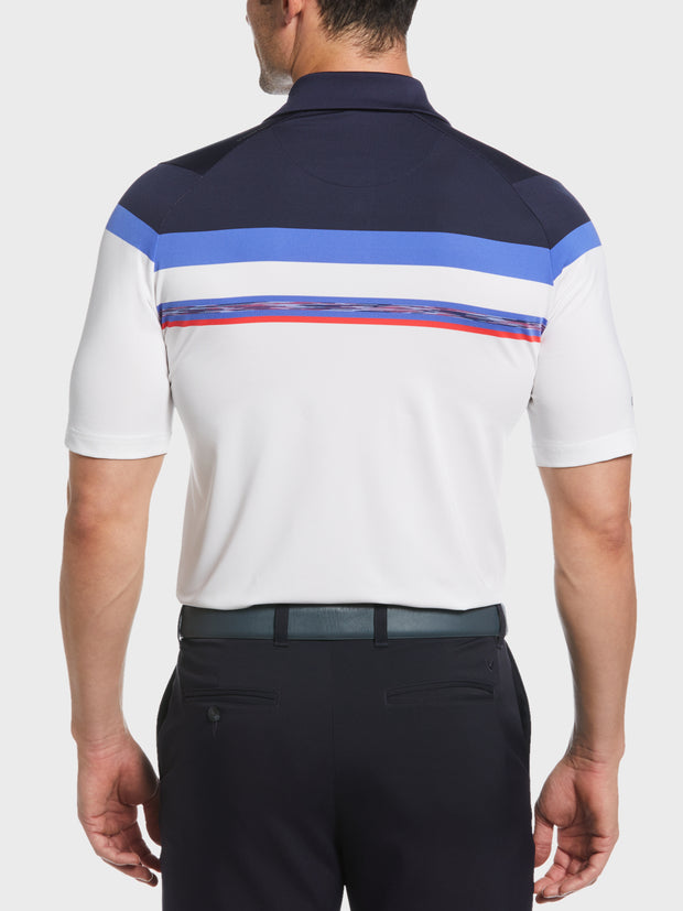 Space Dye Block Polo In Peacoat