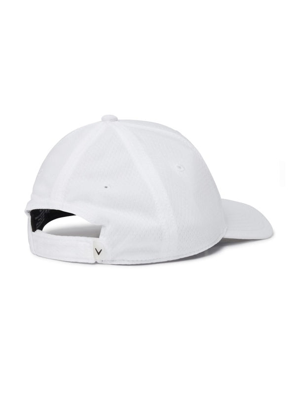Women's Side Crested Golf Hat In White