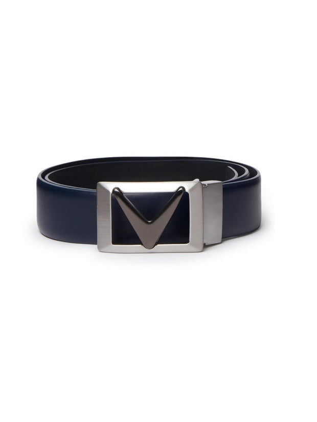 Signature Chevron Belt In Caviar