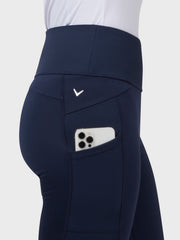 High Waisted Women's Thermal Legging In Peacoat