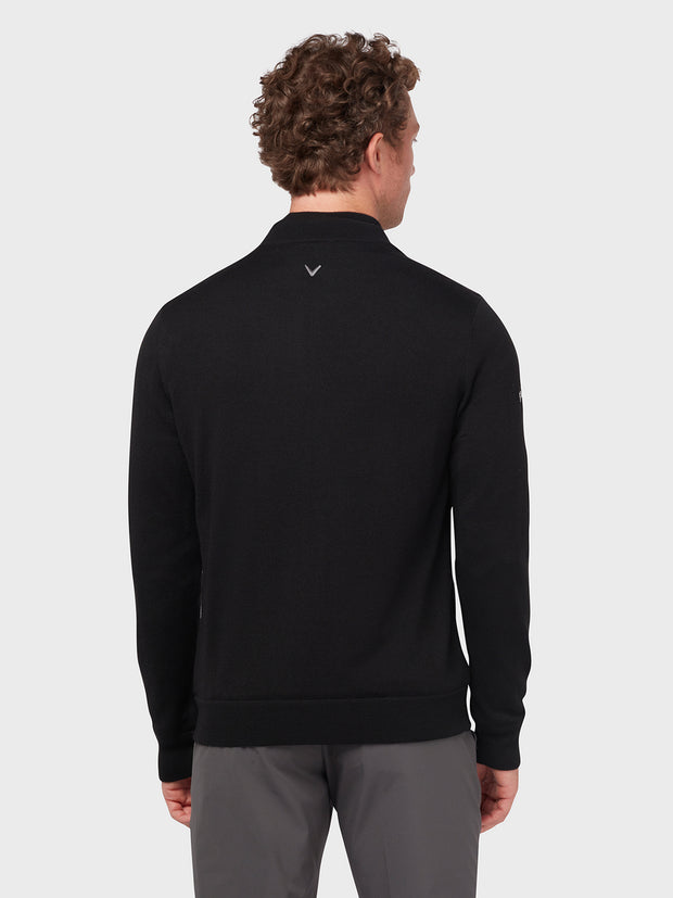 Windstopper Quarter Zipped Sweater In Black Ink