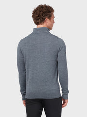 Odyssey Quarter Zip Sweater In Steel Heather
