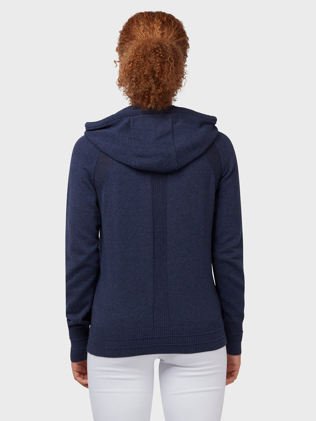 Women's Space Dye Heather Hoodie In Navy Heather