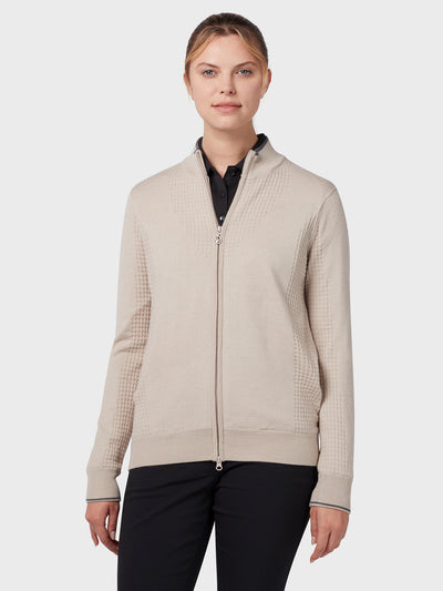 Lined Windstopper Full-Zip Women's Sweater In Chateau Grey