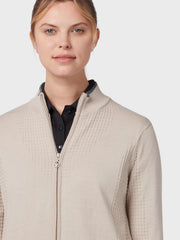 Lined Windstopper Full-Zip Women's Sweater In Chateau Grey